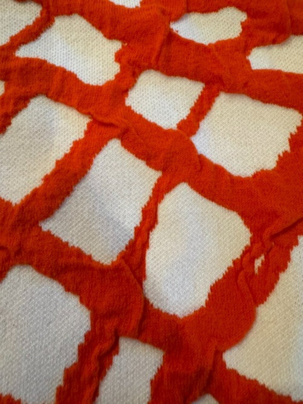 Kasper Orange and White Cardigan Size XL - Picture 10 of 11